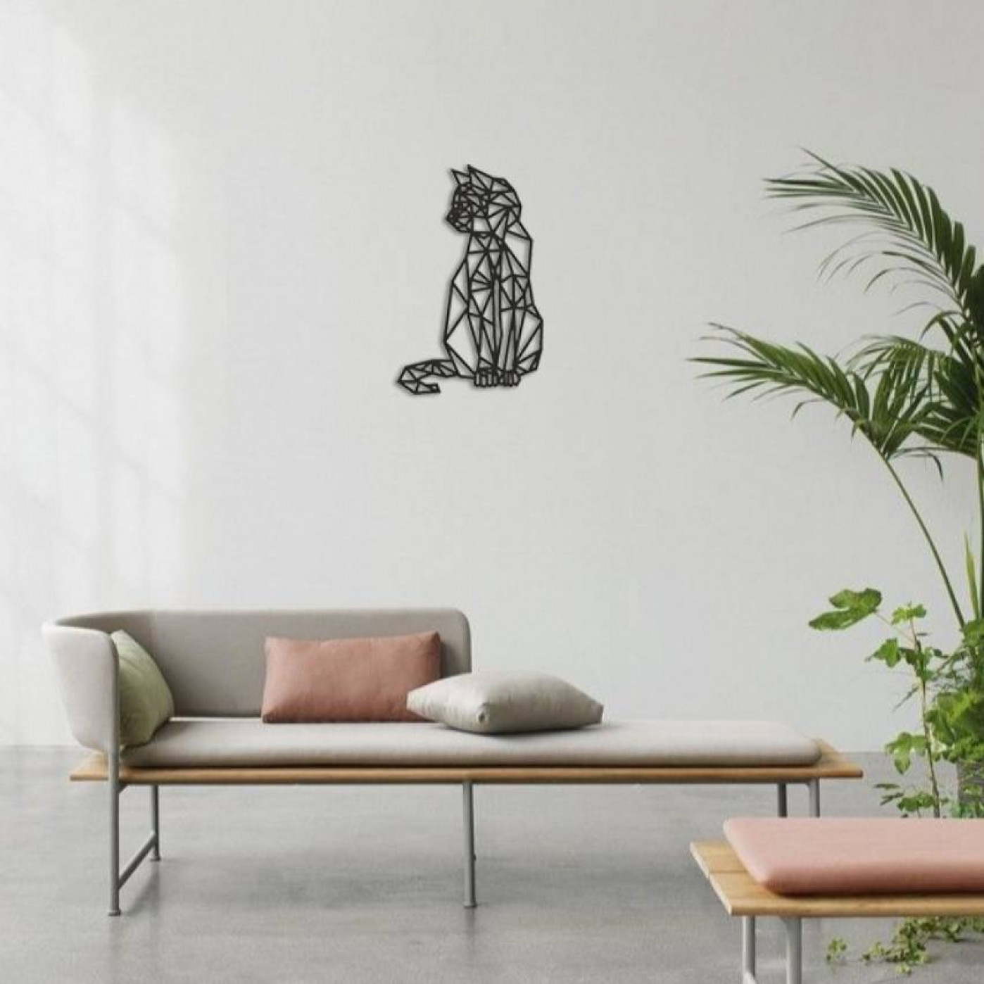 Настенное панно из дерева Кот