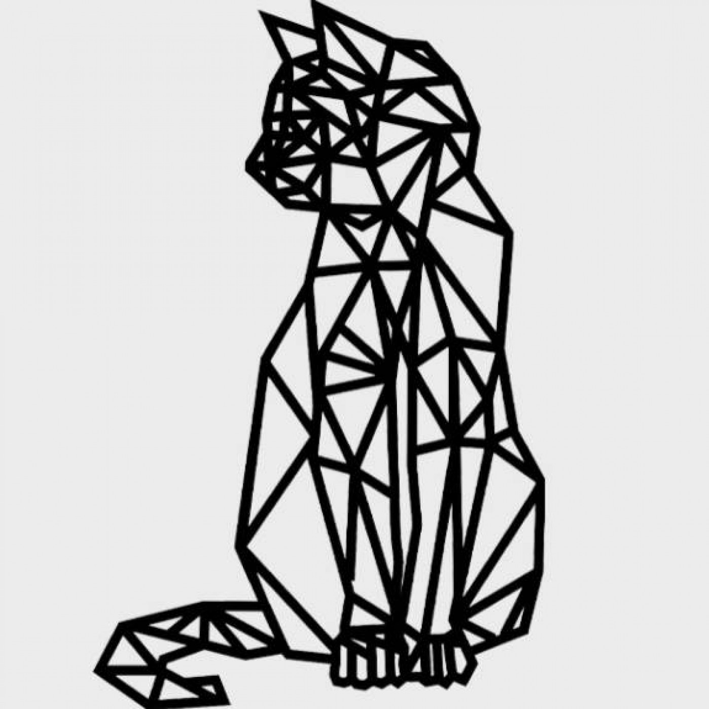 Настенное панно из дерева Кот