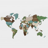Деревянная карта мира 60 х 105 см.