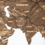 Деревянная 3D карта мира XL 72 х 130 см.
