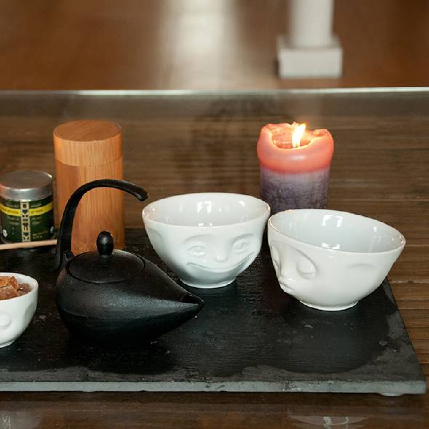 Набор фарфоровых чаш Funny Faces Grinning and Kissing 100 мл.