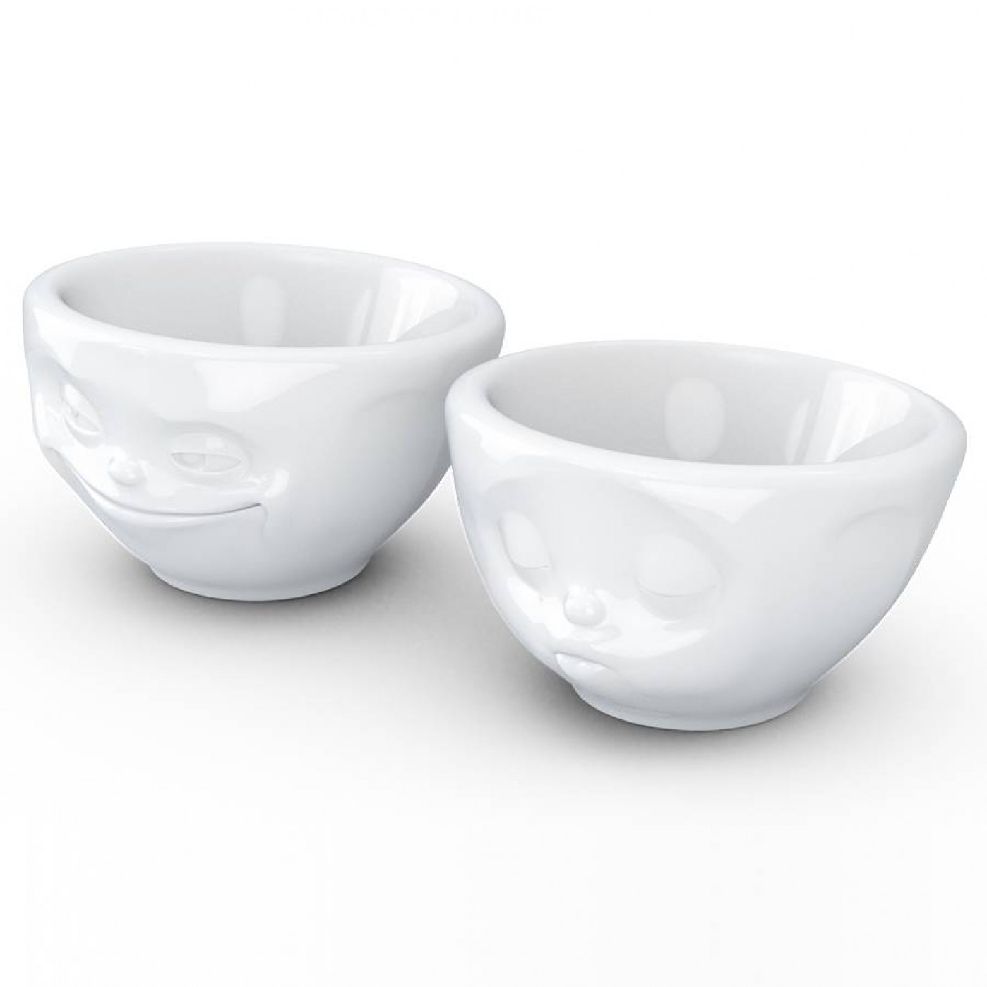 Набор фарфоровых чаш Funny Faces Grinning and Kissing 100 мл.