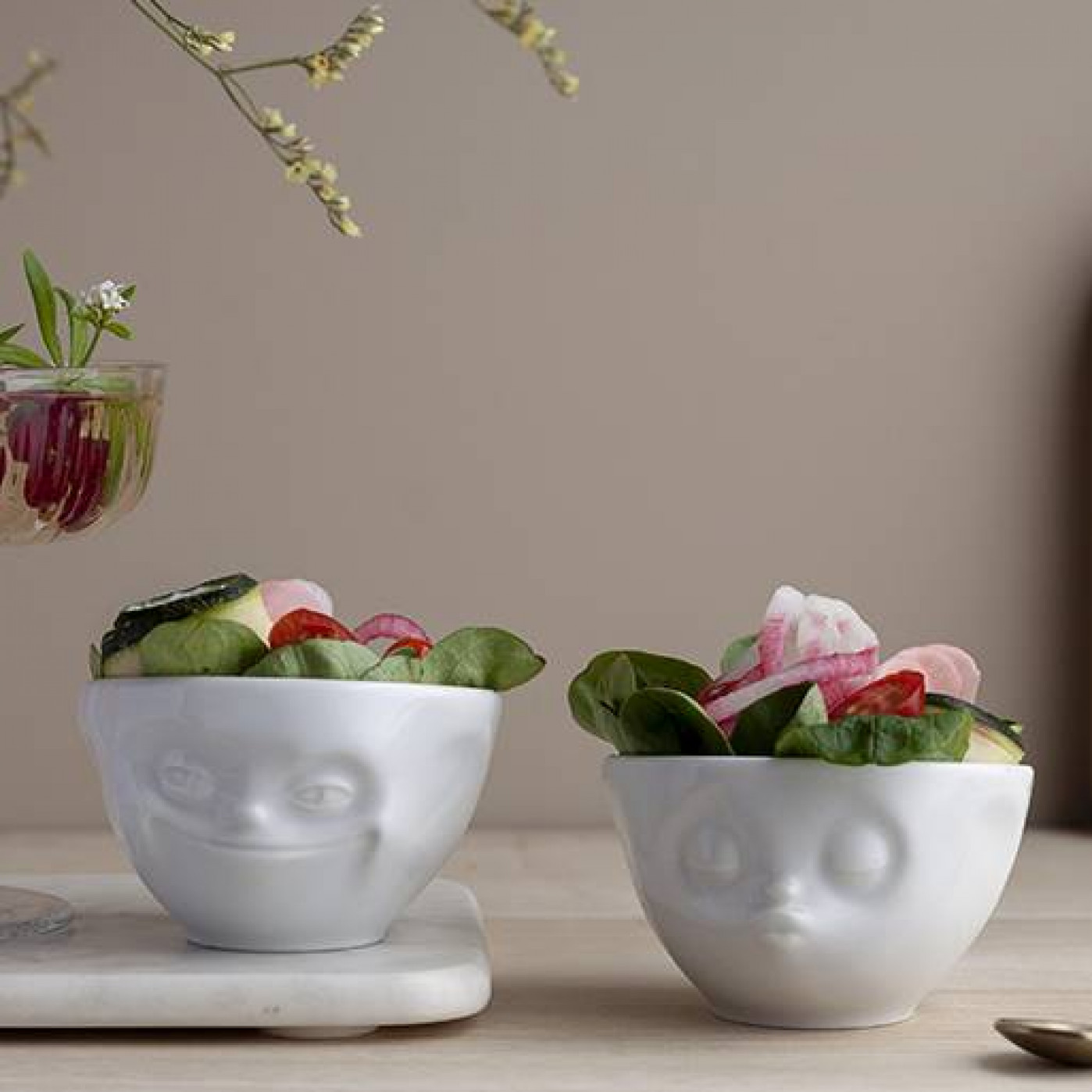 Набор фарфоровых чаш Funny Faces Laughing and Winking 200 мл.