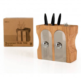 Органайзер для рабочего стола Double Sharpener (Дерево)-2