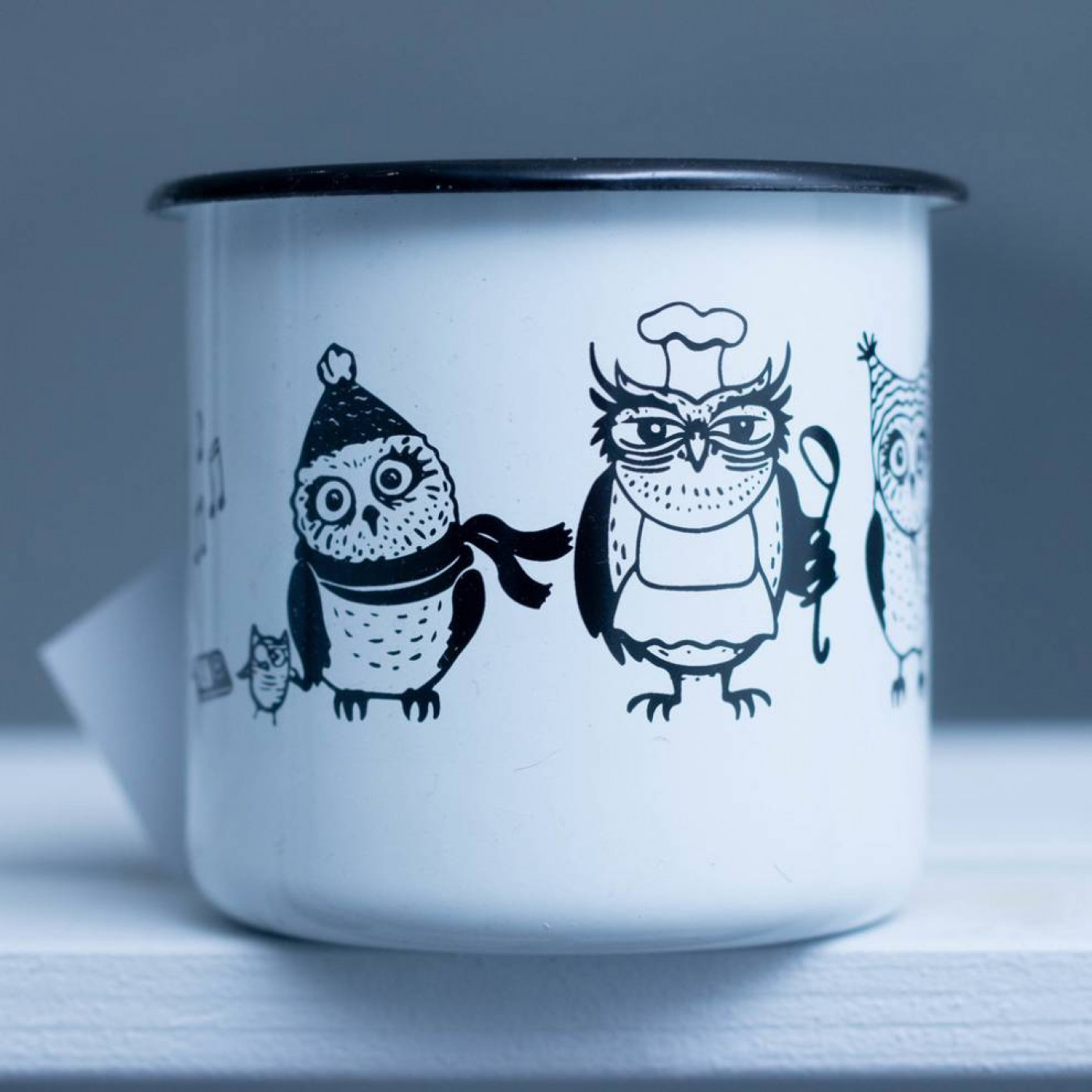 Эмалированная кружка Совы
