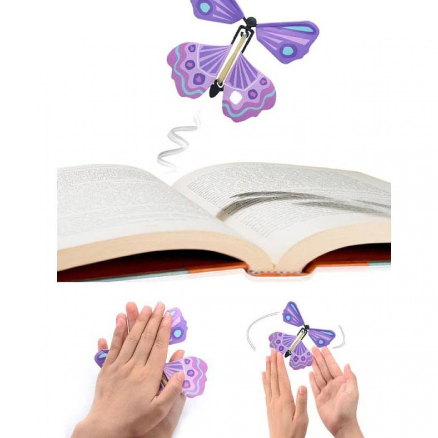 Волшебная бабочка - сюрприз, вылетающая из книги, открытки Magic Flyer