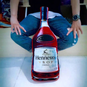 Декоративная подушка в виде бутылки Hennessy 70 х 30 см.-2