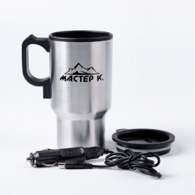 Термокружка с подогревом от прикуривателя Мастер К хром Термокружка с подогревом от прикуривателя Мастер К хром