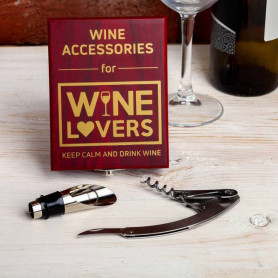 Набор для вина в деревянном кейсе Wine Lovers 2 предмета