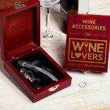 Набор для вина в деревянном кейсе Wine Lovers 2 предмета