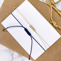 Парный браслет с посланием на азбуке Морзе Я всегда рядом-2