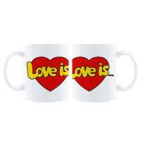 Парные кружки для влюбленных Love is...-2