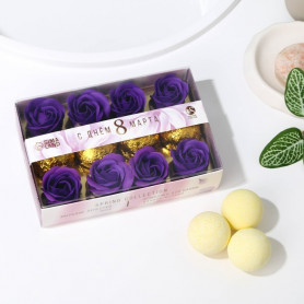 Подарочный набор С днем 8 марта мыльные розы и бомбочки для ванны
