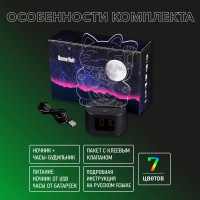 3D Ночник с будильником Кот Манэки Нэко-2