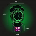 3D Ночник с будильником Часы