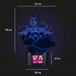 3D Ночник с будильником Замок