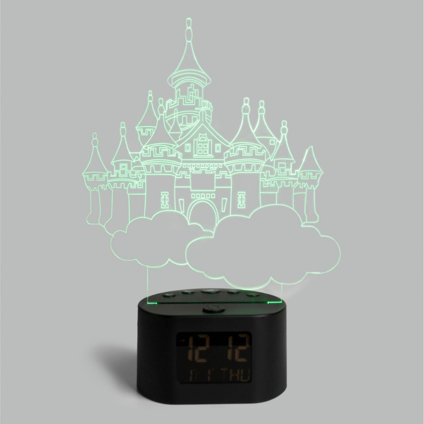 3D Ночник с будильником Замок