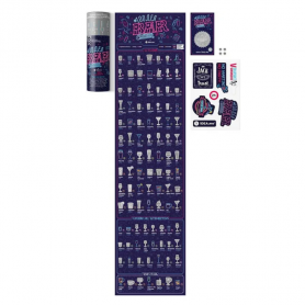 Cкретч постер 100 дел Bar Edition