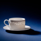 Фарфоровая чайная пара Coralli Luziano с эффектом звездного неба