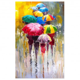 Картина на холсте Зонтики 70 х 110 см.-2