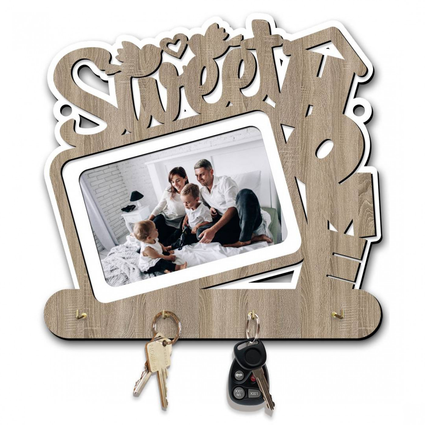 Деревянная ключница (разные дизайны)