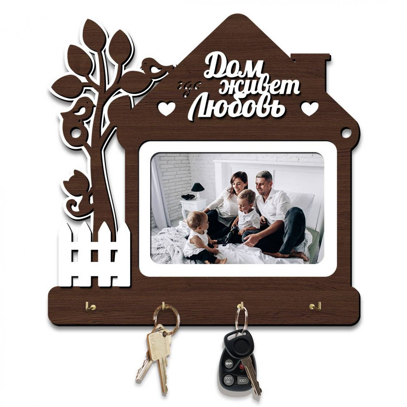 Деревянная ключница (разные дизайны)