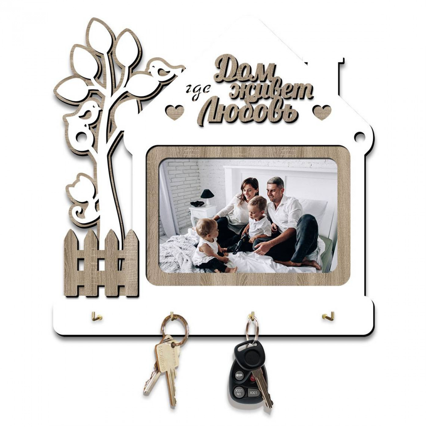 Деревянная ключница (разные дизайны)