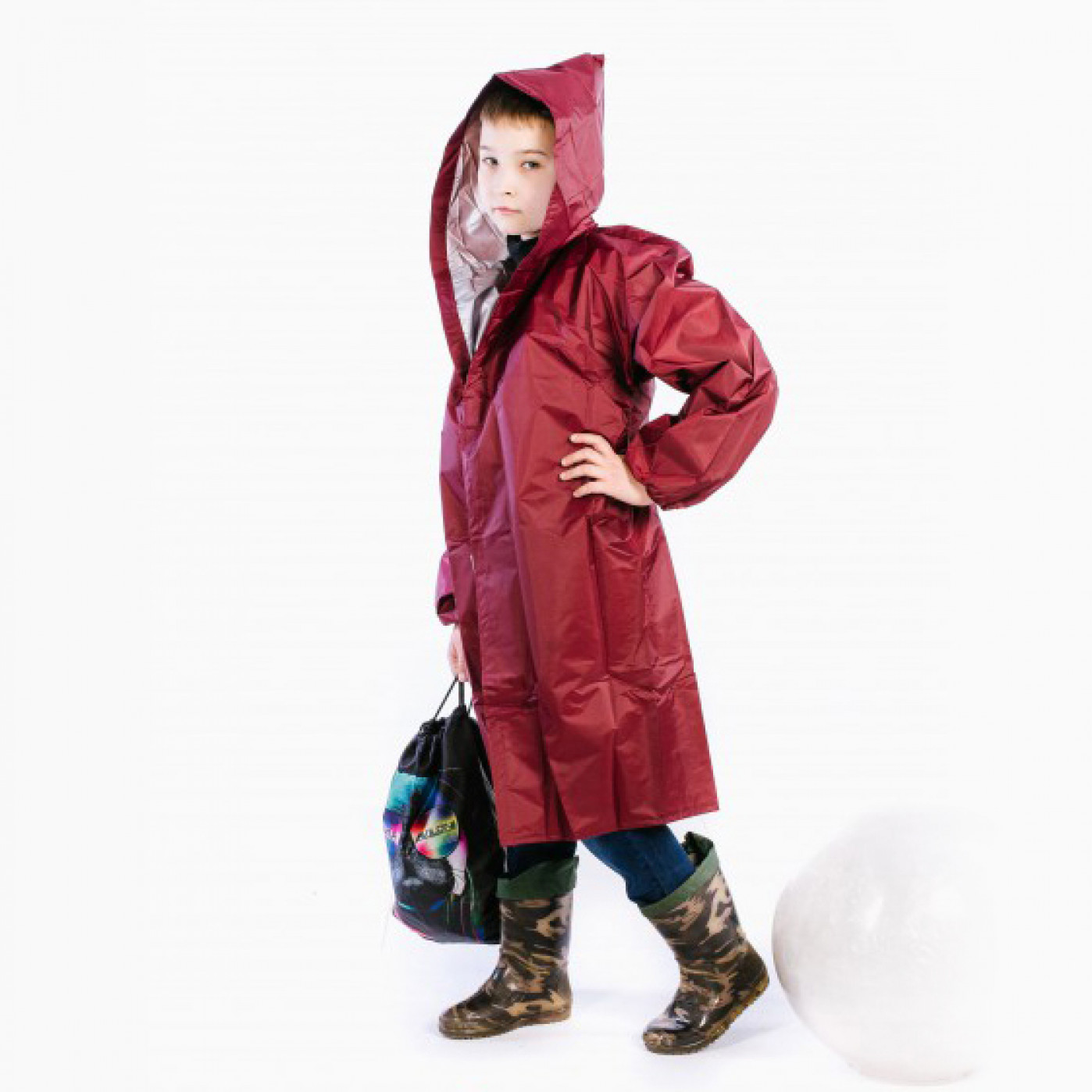 Дождевик плащ детский на молнии (разные цвета)
