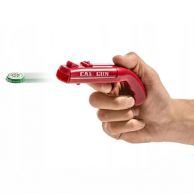 Открывашка Пистолет стреляющая крышками красная
