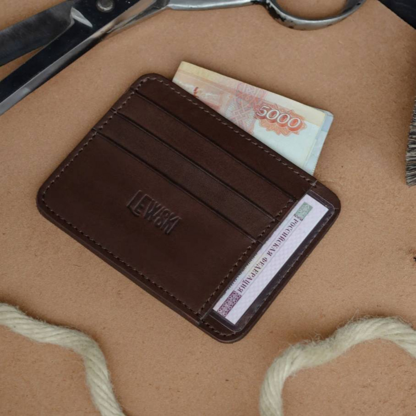 Картхолдер для автодокументов Манчестер натуральная кожа (разные цвета)