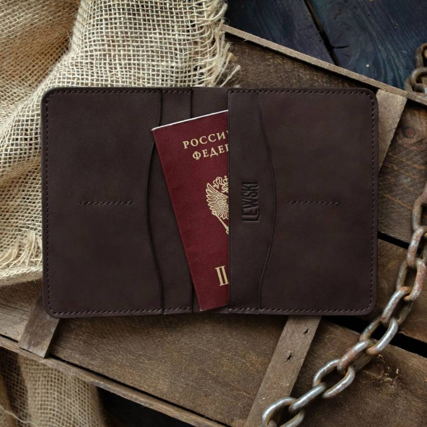 Портмоне Брюгге натуральная кожа (разные цвета)