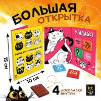 Шоколадная открытка Кто хороший котик