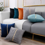 Декоративная подушка Gold Stripe (разные цвета) 45 х 45 см.