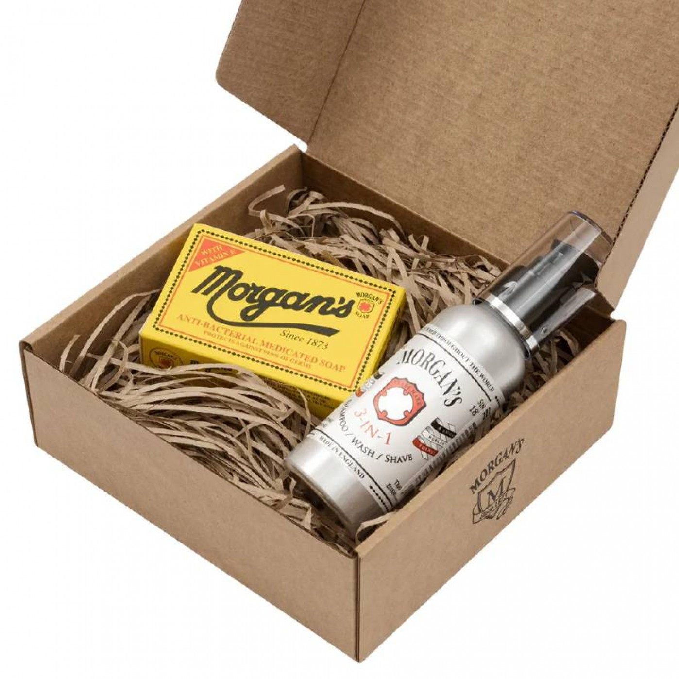 Подарочный набор для ухода за телом Morgans средство 3 в 1 и антибактериальное мыло