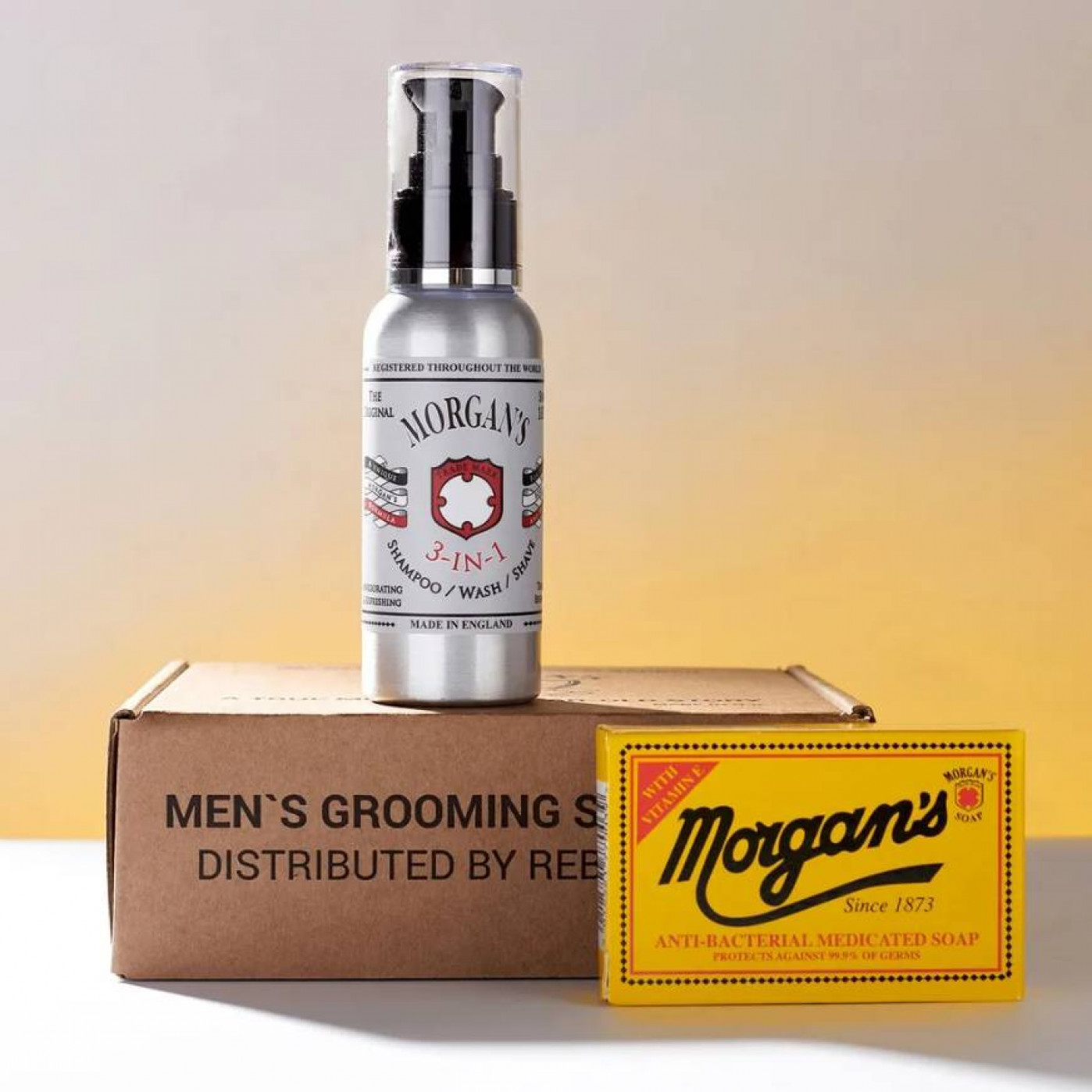 Подарочный набор для ухода за телом Morgans средство 3 в 1 и антибактериальное мыло