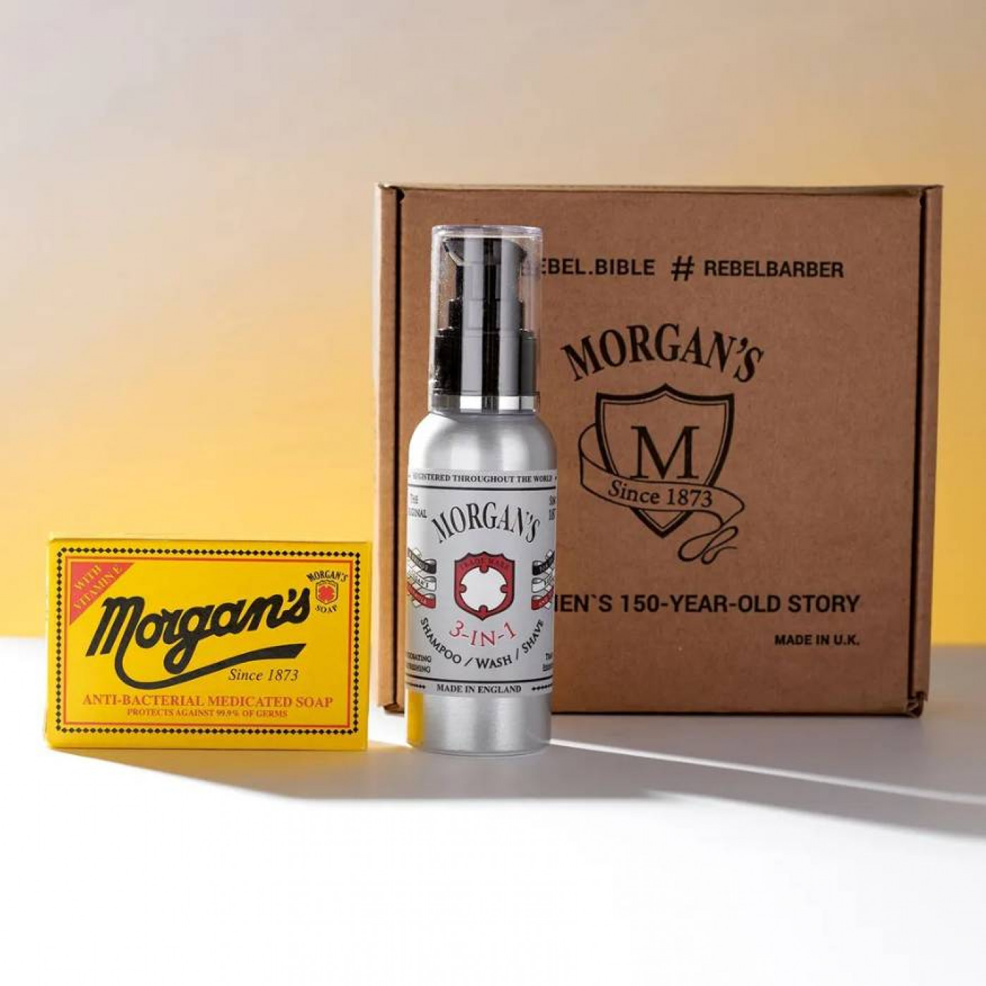 Подарочный набор для ухода за телом Morgans средство 3 в 1 и антибактериальное мыло