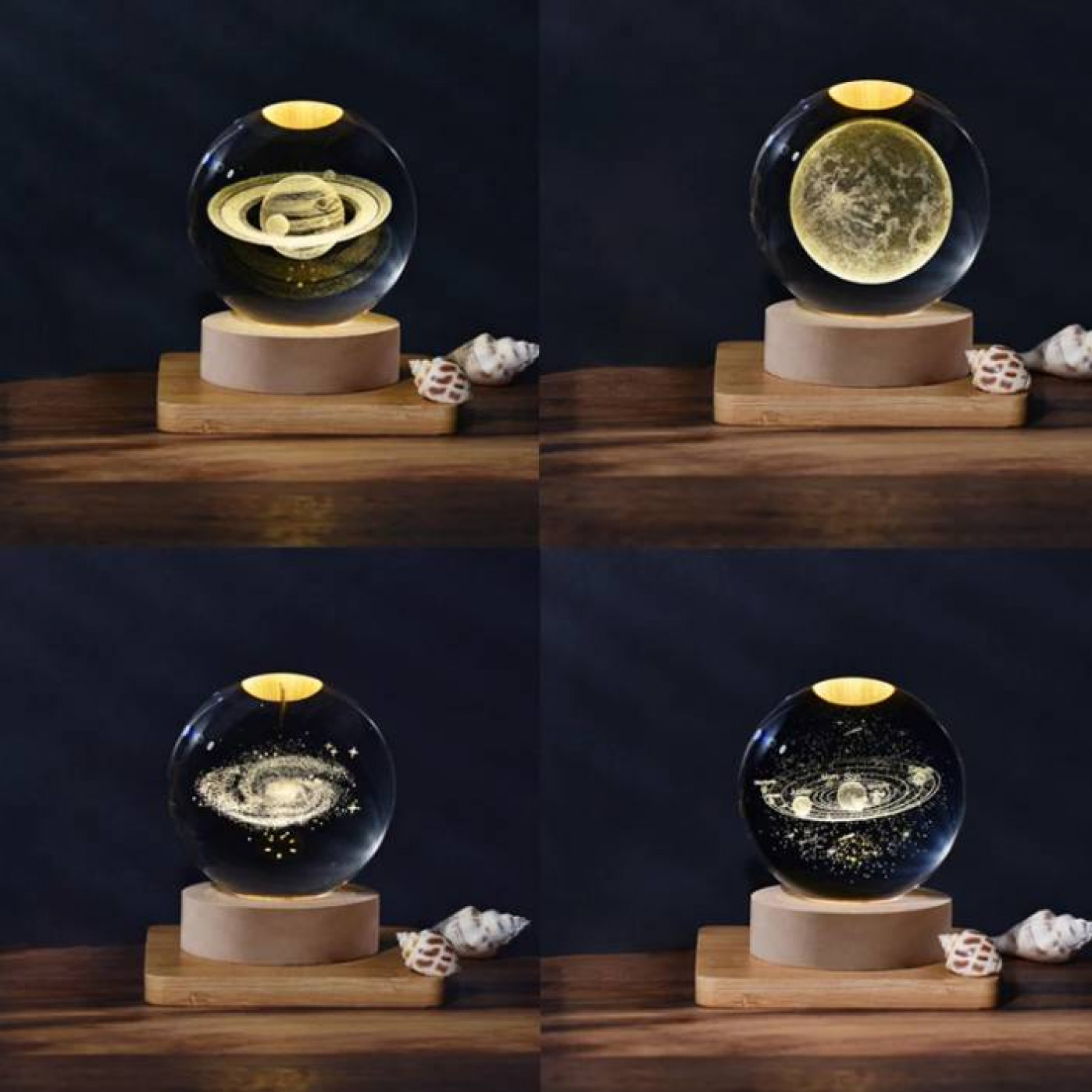 Светильник Хрустальный шар Космос (разные дизайны)