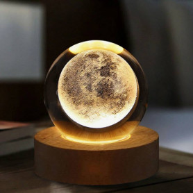 Светильник Хрустальный шар Луна-2
