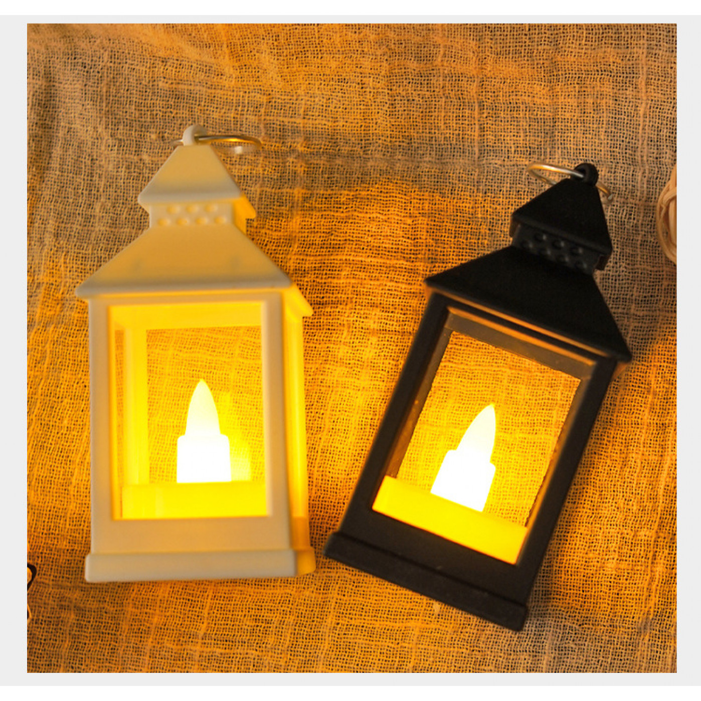 Светильник Фонарь в ретро стиле с электронной LED свечой