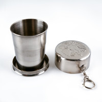 Складной стакан с карабином Герб РФ