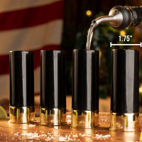 Набор стопок в виде патронов черный 4 шт.