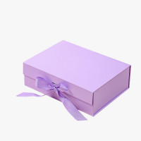 Подарочная коробка с лентой Фиолетовый (на магните)