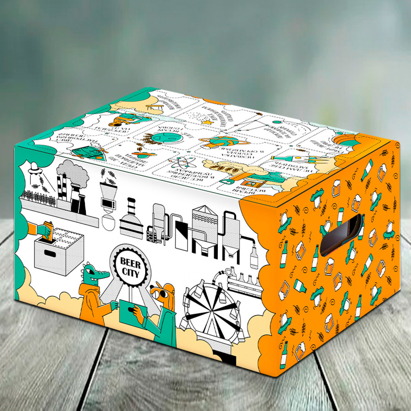 Пивной адвент-календарь - ящик на 12 ячеек (без наполнения)