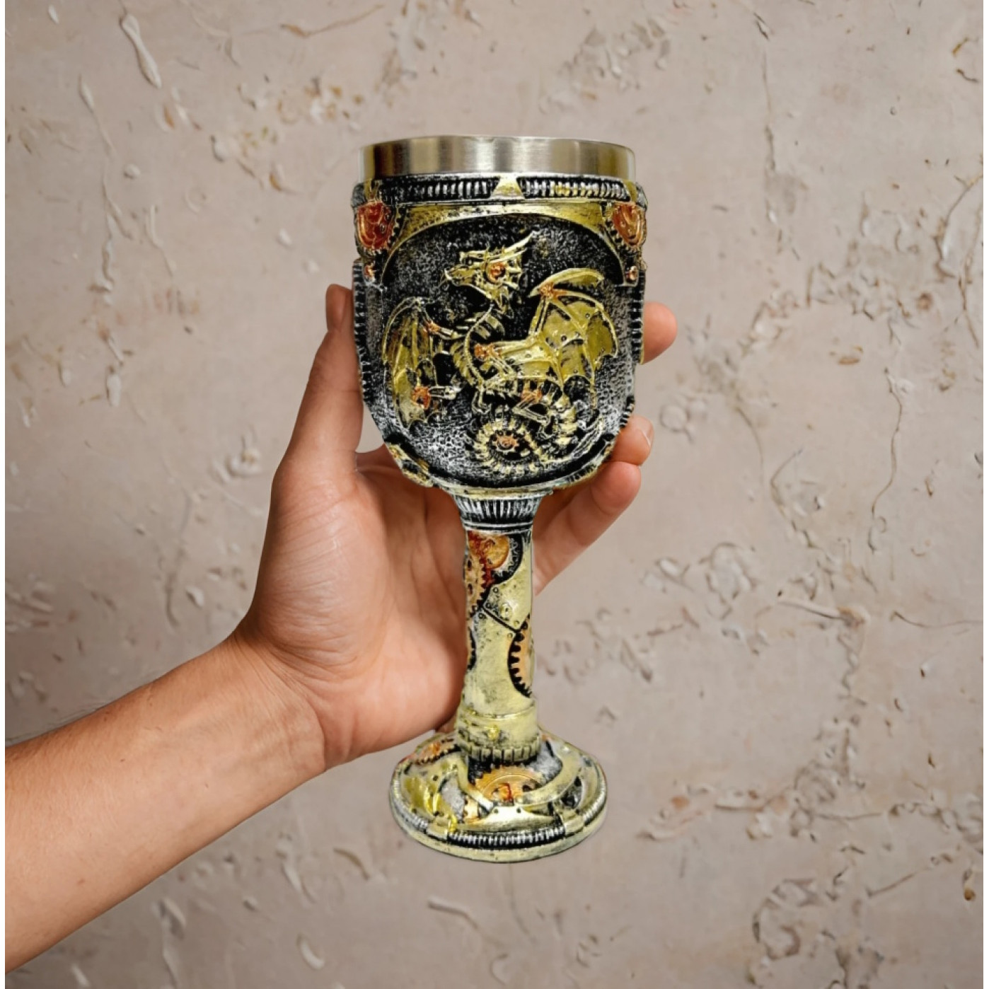 Бокал на ножке Золотой Дракон