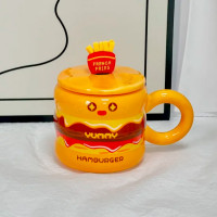 Кружка с крышкой и ложкой Гамбургер Кружка с крышкой и ложкой Гамбургер