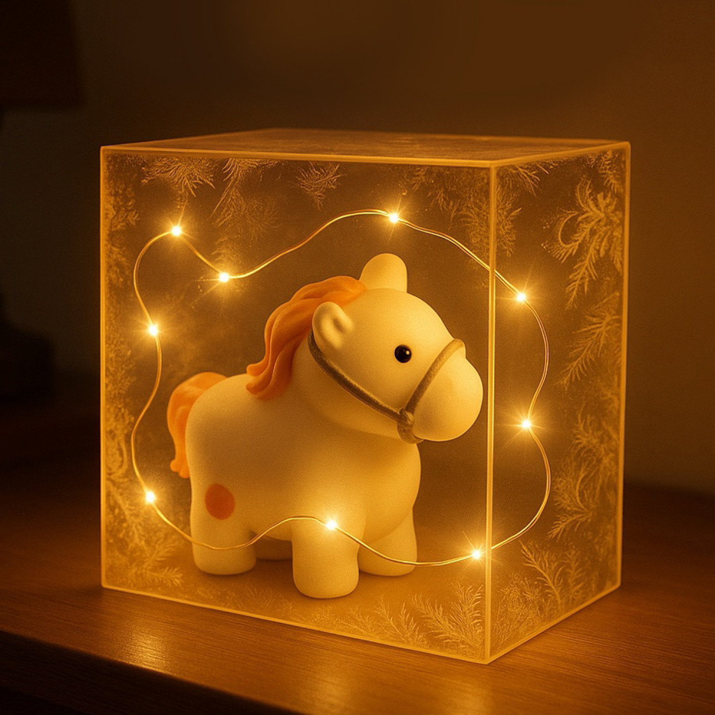 Набор для опытов Снежный ночник Лошадка