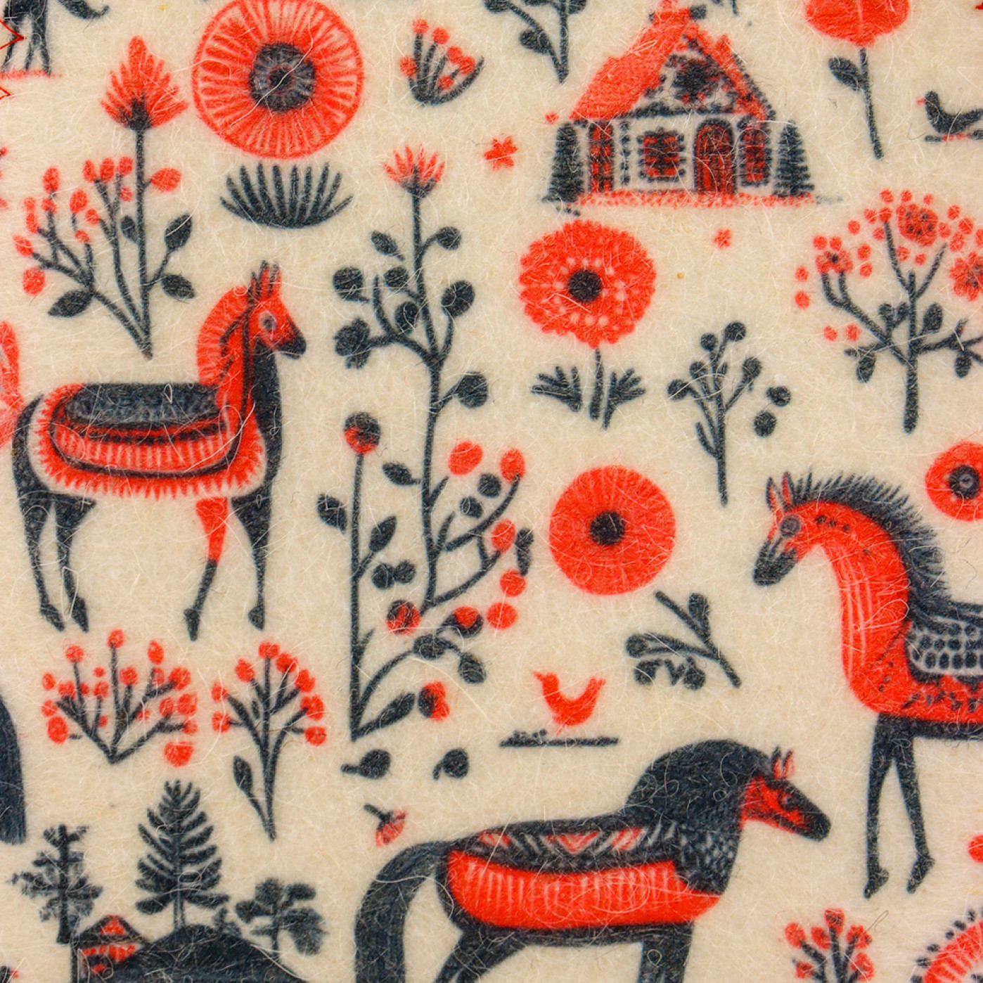 Шапка для бани и сауны Мезенские кони