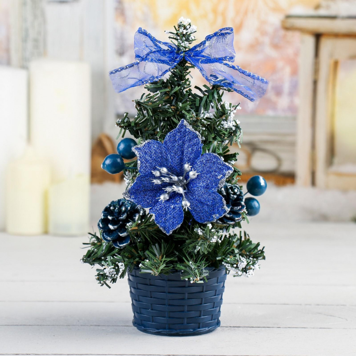 Новогодняя настольная елочка Новогодний восторг (искусственная) Новогодняя настольная елочка Новогодний восторг (искусственная)