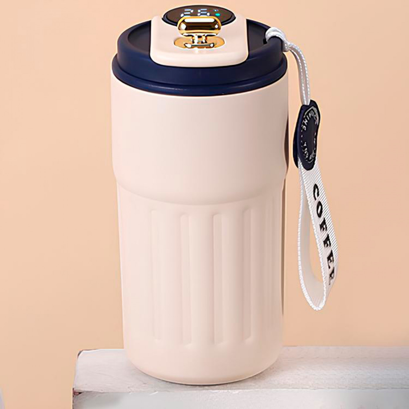 Умный термостакан с датчиком температуры (синий)