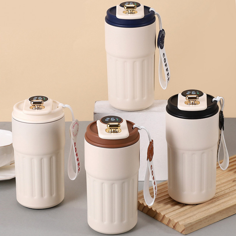 Умный термостакан с датчиком температуры HeatCheck  и фиксатором крышки